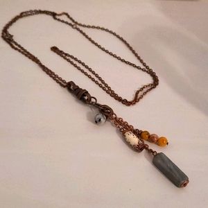 NWOT Long Adjustable Stone Necklace